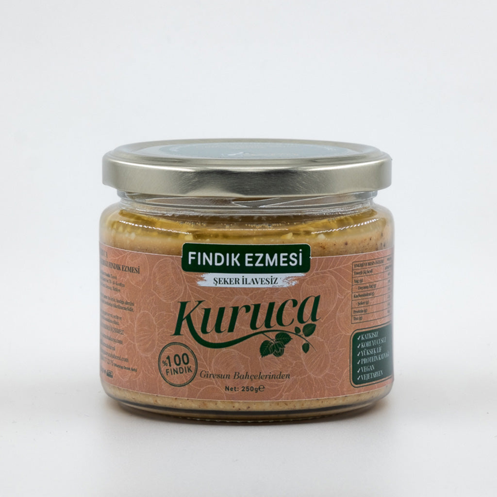 Şekersiz Fındık Ezmesi 250 g - %100 Fındık